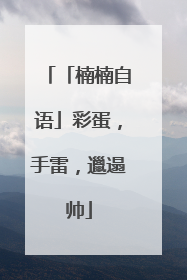 「楠楠自语」彩蛋，手雷，邋遢帅