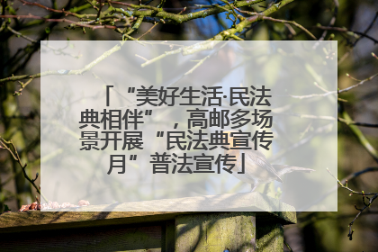 “美好生活·民法典相伴”，高邮多场景开展“民法典宣传月”普法宣传