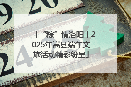 “粽”情洛阳丨2025年嵩县端午文旅活动精彩纷呈