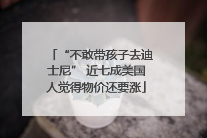 “不敢带孩子去迪士尼” 近七成美国人觉得物价还要涨