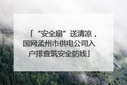 “安全扇”送清凉，国网孟州市供电公司入户排查筑安全防线