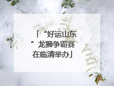 “好运山东”龙狮争霸赛在临清举办