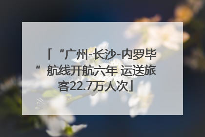 “广州-长沙-内罗毕”航线开航六年 运送旅客22.7万人次