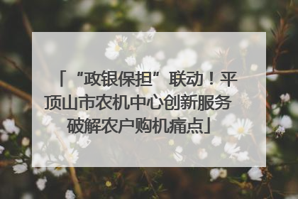 “政银保担”联动！平顶山市农机中心创新服务破解农户购机痛点