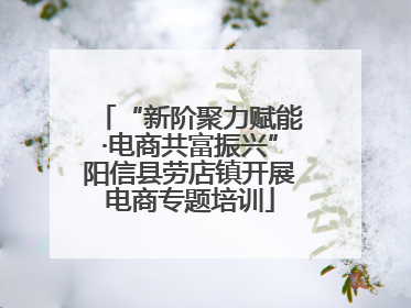 “新阶聚力赋能·电商共富振兴”阳信县劳店镇开展电商专题培训