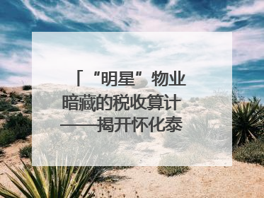 “明星”物业暗藏的税收算计——揭开怀化泰和物业服务有限公司隐匿未开票收入偷税真相