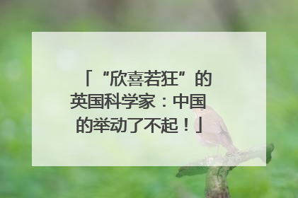 “欣喜若狂”的英国科学家：中国的举动了不起！