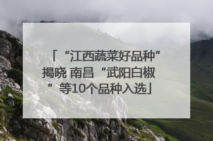 “江西蔬菜好品种”揭晓 南昌“武阳白椒”等10个品种入选