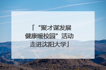“聚才谋发展 健康暖校园”活动走进沈阳大学