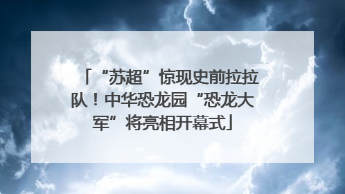 “苏超”惊现史前拉拉队！中华恐龙园“恐龙大军”将亮相开幕式