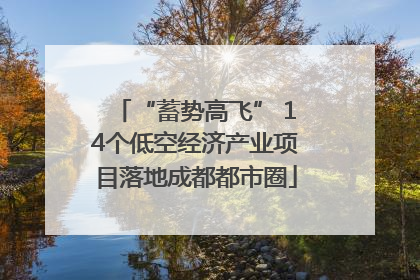 “蓄势高飞” 14个低空经济产业项目落地成都都市圈