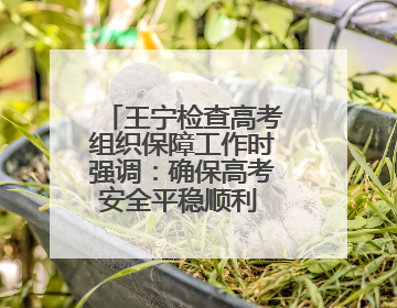 王宁检查高考组织保障工作时强调：确保高考安全平稳顺利 让广大考生更好圆梦未来
