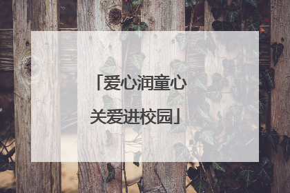 爱心润童心 关爱进校园