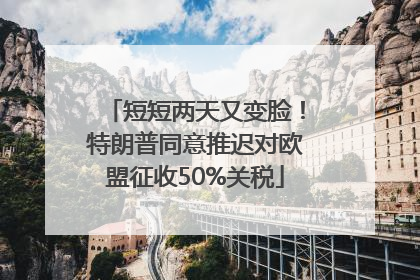 短短两天又变脸！特朗普同意推迟对欧盟征收50%关税