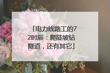 电力线路工的72时辰：爬陡坡钻隧道，还有其它