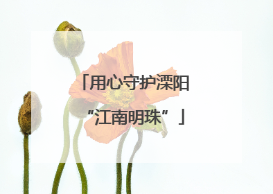 用心守护溧阳“江南明珠”