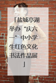 盐城亭湖举办“庆六一”中小学生红色文化书法作品展