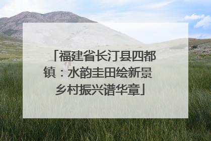 福建省长汀县四都镇：水韵圭田绘新景 乡村振兴谱华章