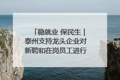 稳就业 保民生｜泰州支持龙头企业对新聘和在岗员工进行实训——到岗就能用 用了就见效