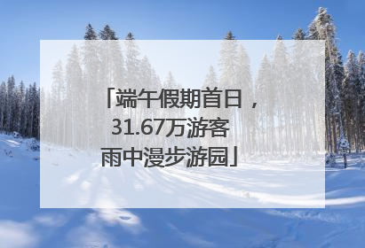 端午假期首日，31.67万游客雨中漫步游园
