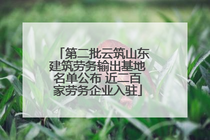 第二批云筑山东建筑劳务输出基地名单公布 近二百家劳务企业入驻