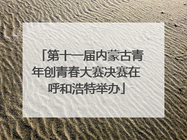 第十一届内蒙古青年创青春大赛决赛在呼和浩特举办