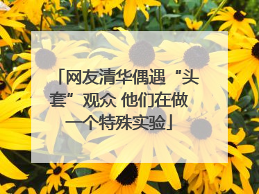 网友清华偶遇“头套”观众 他们在做一个特殊实验