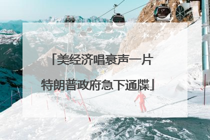 美经济唱衰声一片 特朗普政府急下通牒
