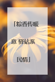 粽香传暖意 驿站系民情