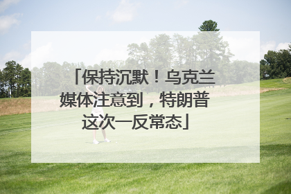 保持沉默！乌克兰媒体注意到，特朗普这次一反常态