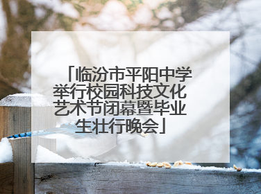 临汾市平阳中学举行校园科技文化艺术节闭幕暨毕业生壮行晚会