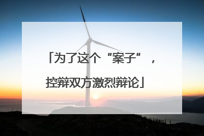 为了这个“案子”，控辩双方激烈辩论