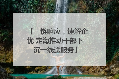 一链响应，速解企忧 定海推动干部下沉一线送服务