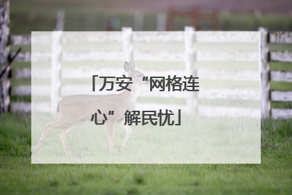 万安“网格连心”解民忧