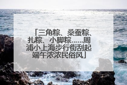 三角粽、桑蚕粽、扎粽、小脚粽……周浦小上海步行街刮起端午浓浓民俗风
