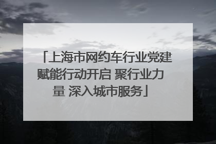 上海市网约车行业党建赋能行动开启 聚行业力量 深入城市服务
