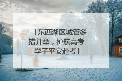 东西湖区城管多措并举，护航高考学子平安赴考