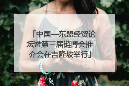 中国—东盟经贸论坛暨第三届链博会推介会在吉隆坡举行