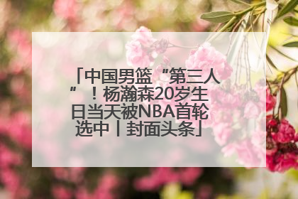 中国男篮“第三人”！杨瀚森20岁生日当天被NBA首轮选中丨封面头条