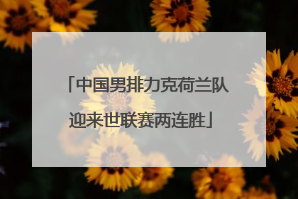 中国男排力克荷兰队 迎来世联赛两连胜