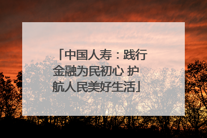 中国人寿：践行金融为民初心 护航人民美好生活