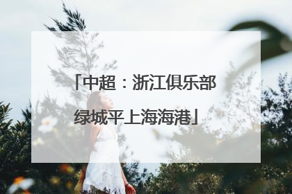 中超：浙江俱乐部绿城平上海海港