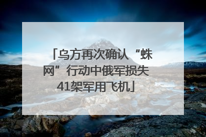乌方再次确认“蛛网”行动中俄军损失41架军用飞机