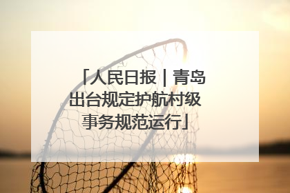 人民日报｜青岛出台规定护航村级事务规范运行