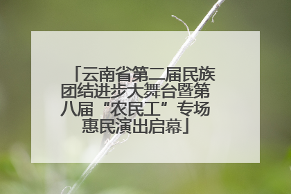 云南省第二届民族团结进步大舞台暨第八届“农民工”专场惠民演出启幕