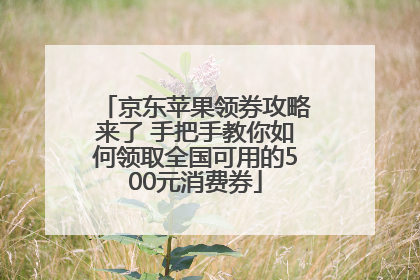 京东苹果领券攻略来了 手把手教你如何领取全国可用的500元消费券
