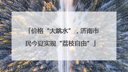 价格“大跳水”，济南市民今夏实现“荔枝自由”