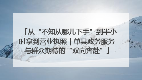 从“不知从哪儿下手”到半小时拿到营业执照｜单县政务服务与群众期待的“双向奔赴”