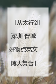 从太行到深圳 晋城好物点亮文博大舞台