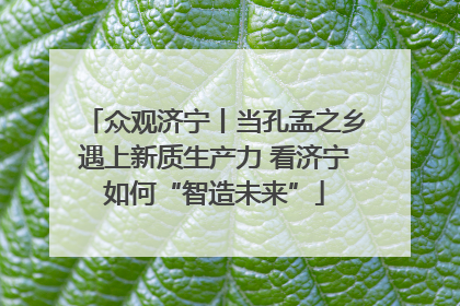 众观济宁丨当孔孟之乡遇上新质生产力 看济宁如何“智造未来”